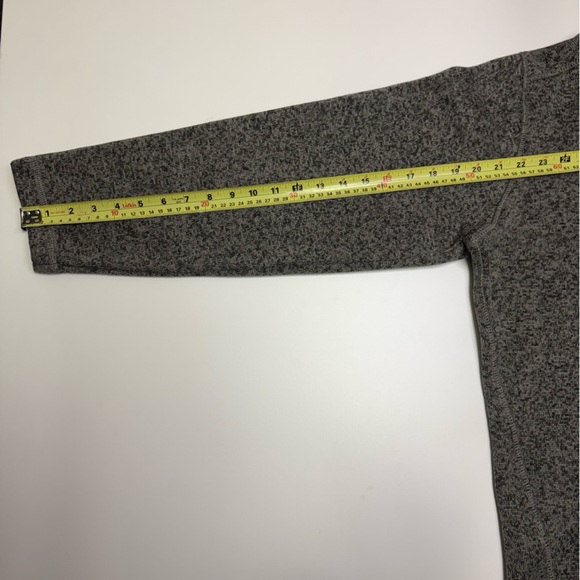 Eddie Bauer Men’s Large Quarter Zip Pullover Grey Fleece Sweater Jacket Coat Mid - Picture 9 of 9